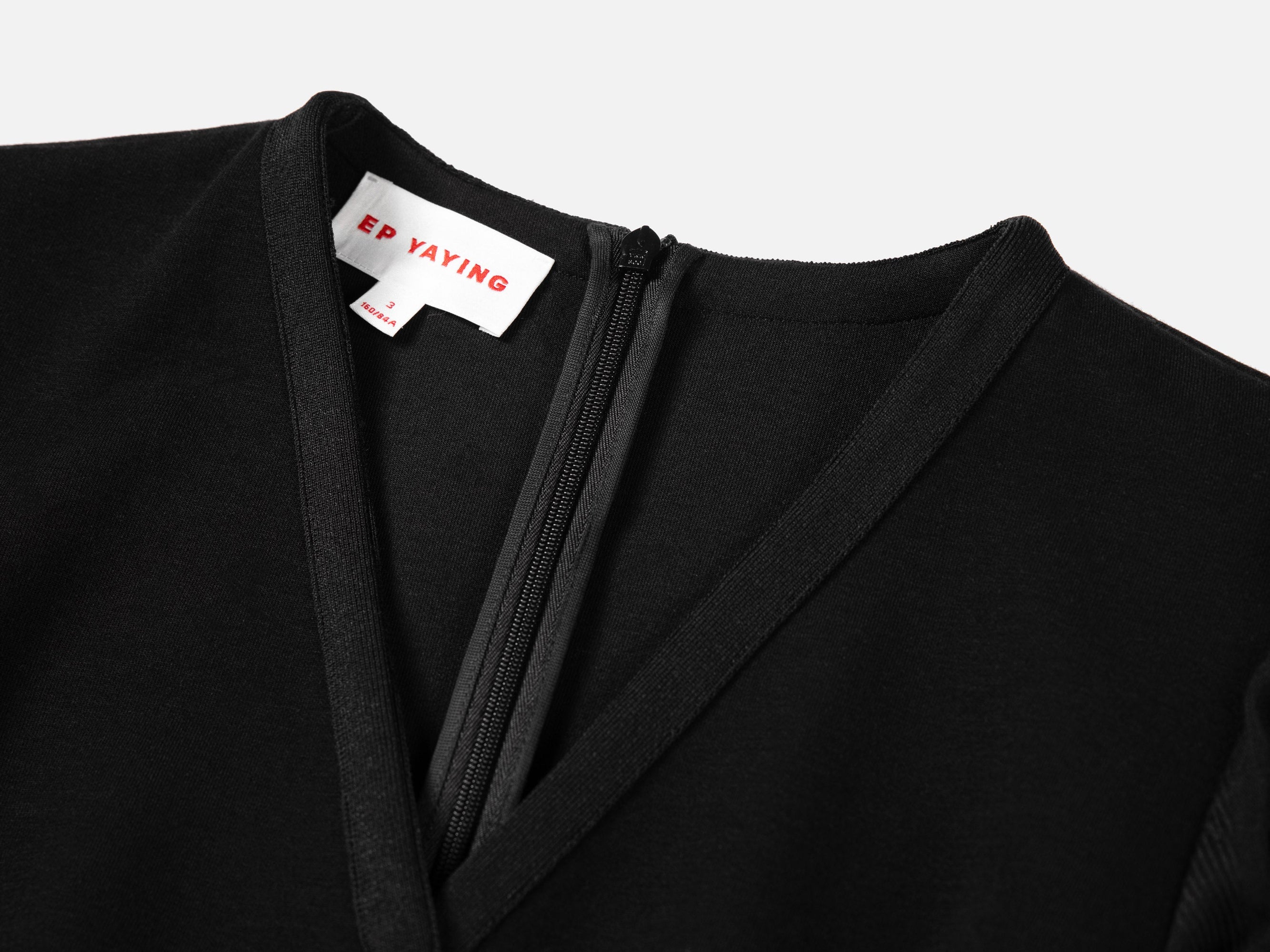 V-Neck Sheer Textured Sleeve Midi Dress | Black