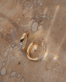 The Dreamy Hoops | 14K Yellow Gold | 0.09 CT Real Diamonds