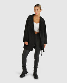 Eternal Flame Short Robe Coat | Women | Black