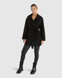 Eternal Flame Short Robe Coat | Women | Black