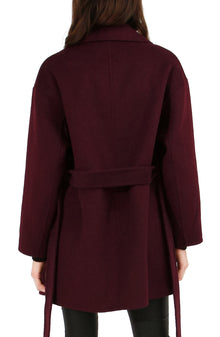 Eternal Flame Short Robe Coat | Women | Burgundy