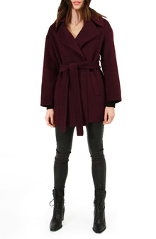 Eternal Flame Short Robe Coat | Women | Burgundy