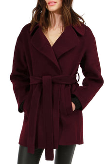 Eternal Flame Short Robe Coat | Women | Burgundy