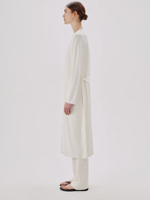 Another Tomorrow Elongated Robe in Vanilla – Jersey Women's Top