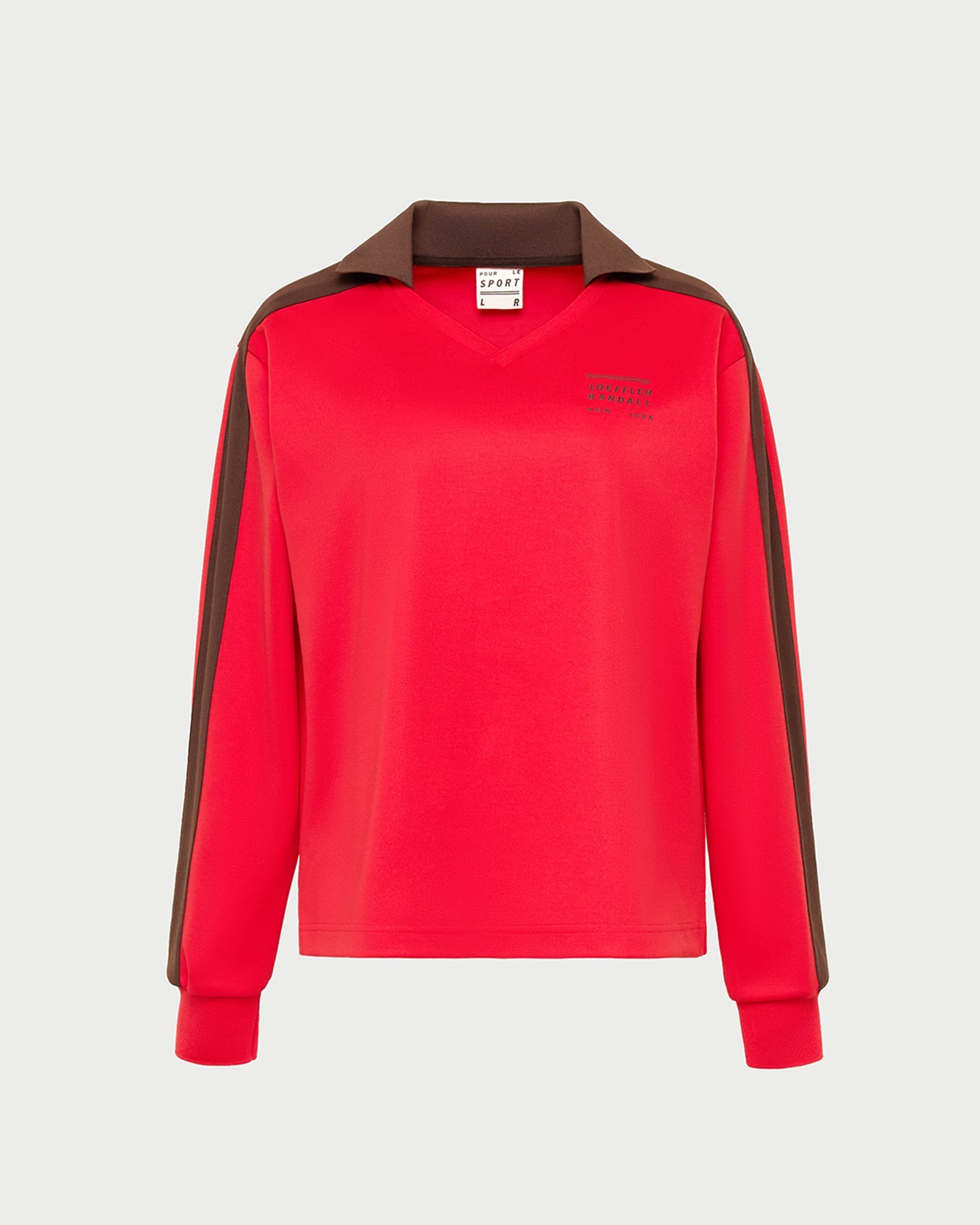 Emerson Soccer Jersey in red/brown jersey.