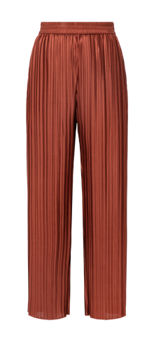 pleated wide-leg trousers | Terracota