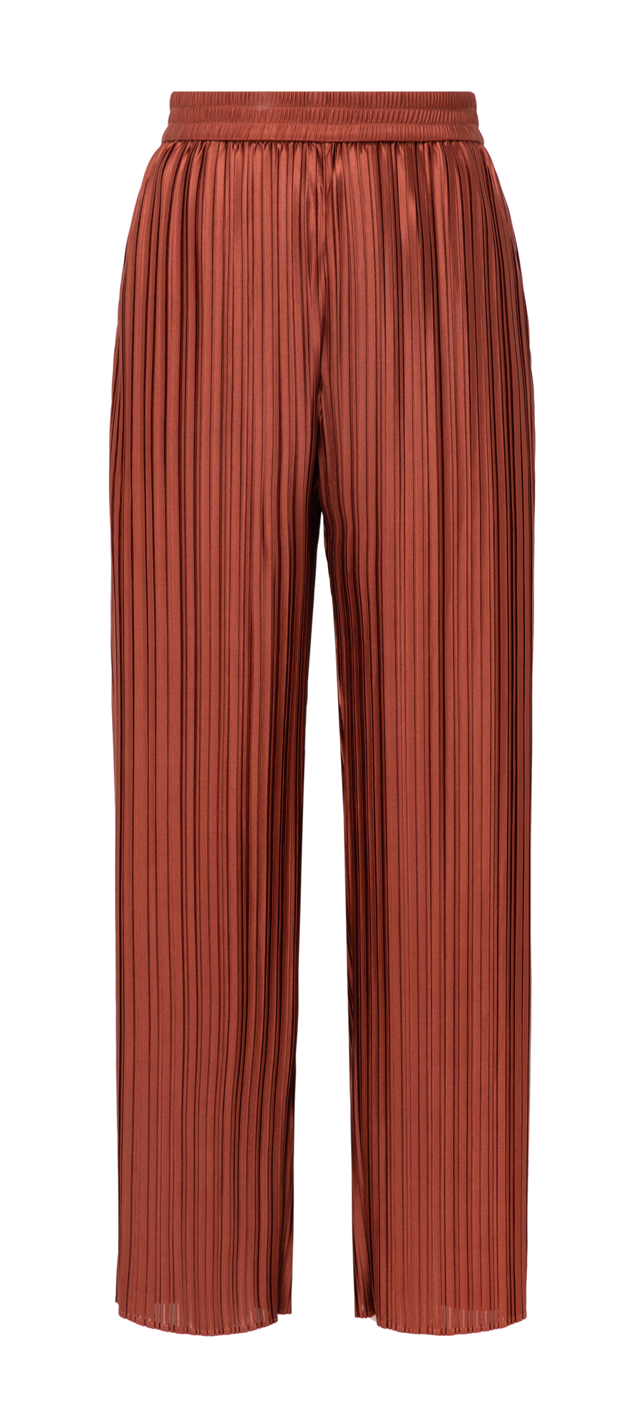 pleated wide-leg trousers | Terracota