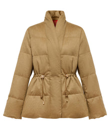 Cashmere Goose Down Jacket | Camel
