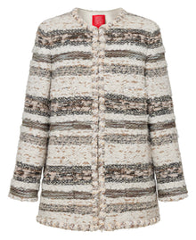 Striped Coat | Beige
