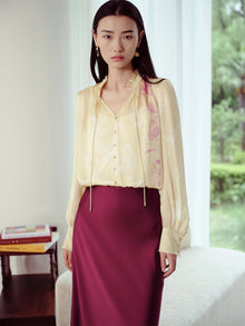 Silk Printed Shirt | Green