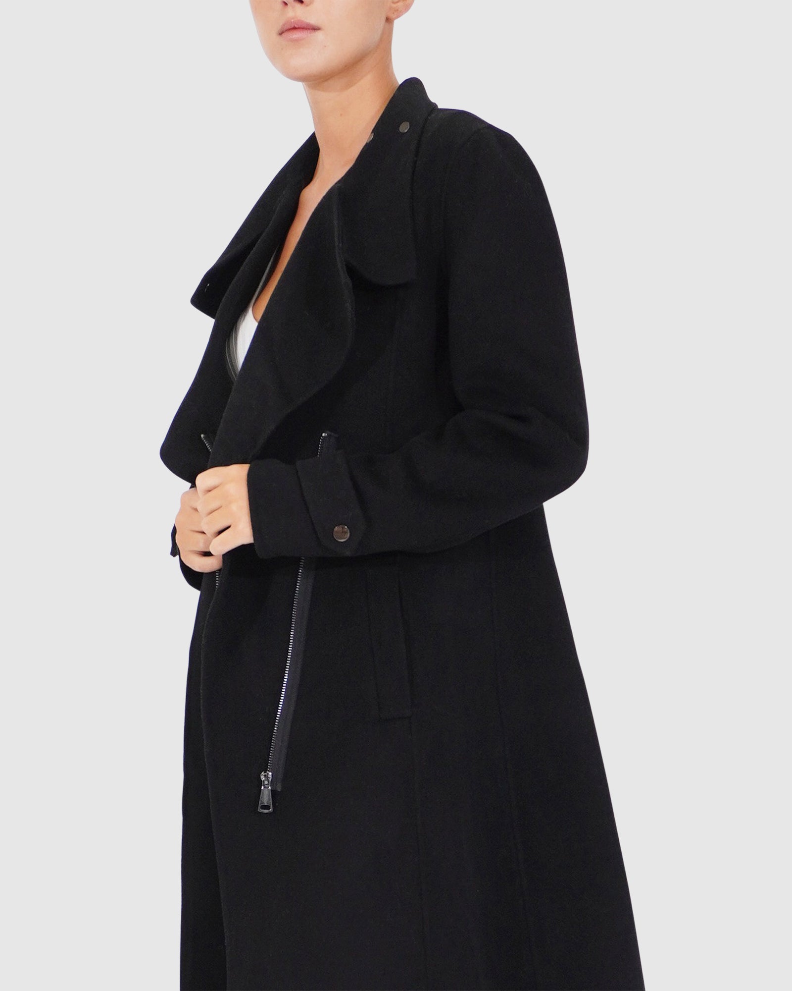 Envy Me Zipped Coat | Women | Black