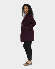 Ex-Boyfriend Wool Blend Oversized Jacket | Women | Deep Plum