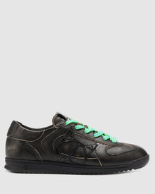Womens | Exposuree Rub Off Alcohol Leather Sneaker | Black