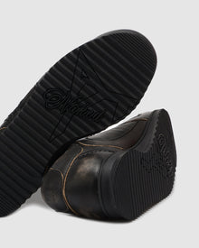 Womens | Exposuree Rub Off Alcohol Leather Sneaker | Black