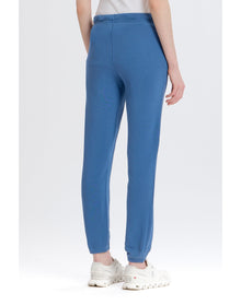 Embroidered Drawstring Sweatpant | Deep Blue