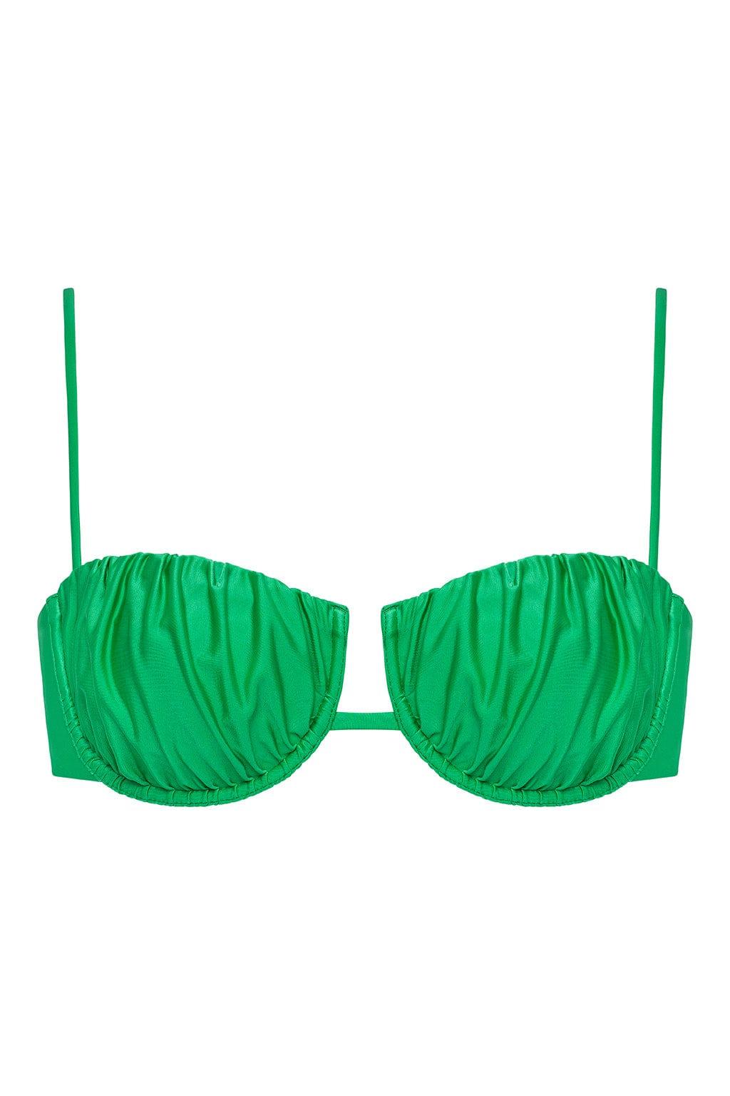 Petal Bikini Top | Emerald Shimmer