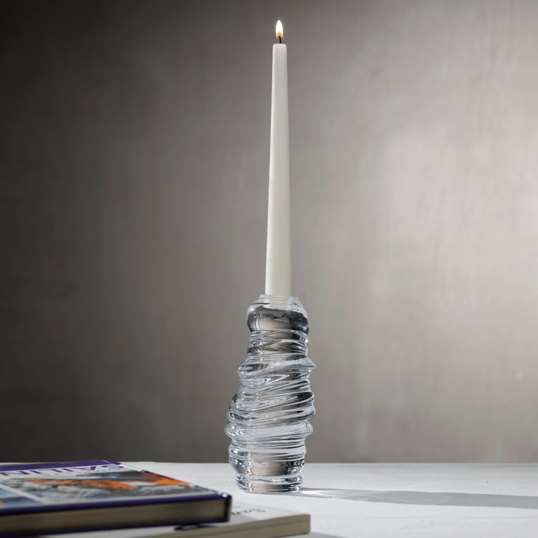 Eos Candle Holder - Long | Clear Crystal