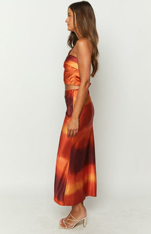 Esme Maxi Skirt | Sunset Print