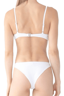 Euro Summer Hand - Beaded Embellished Bikini Top - White/Purple - Self - Adore