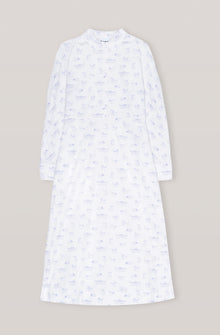 Printed Midi Dress | Bright White