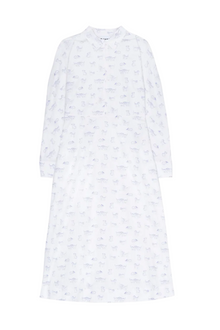 Printed Midi Dress | Bright White