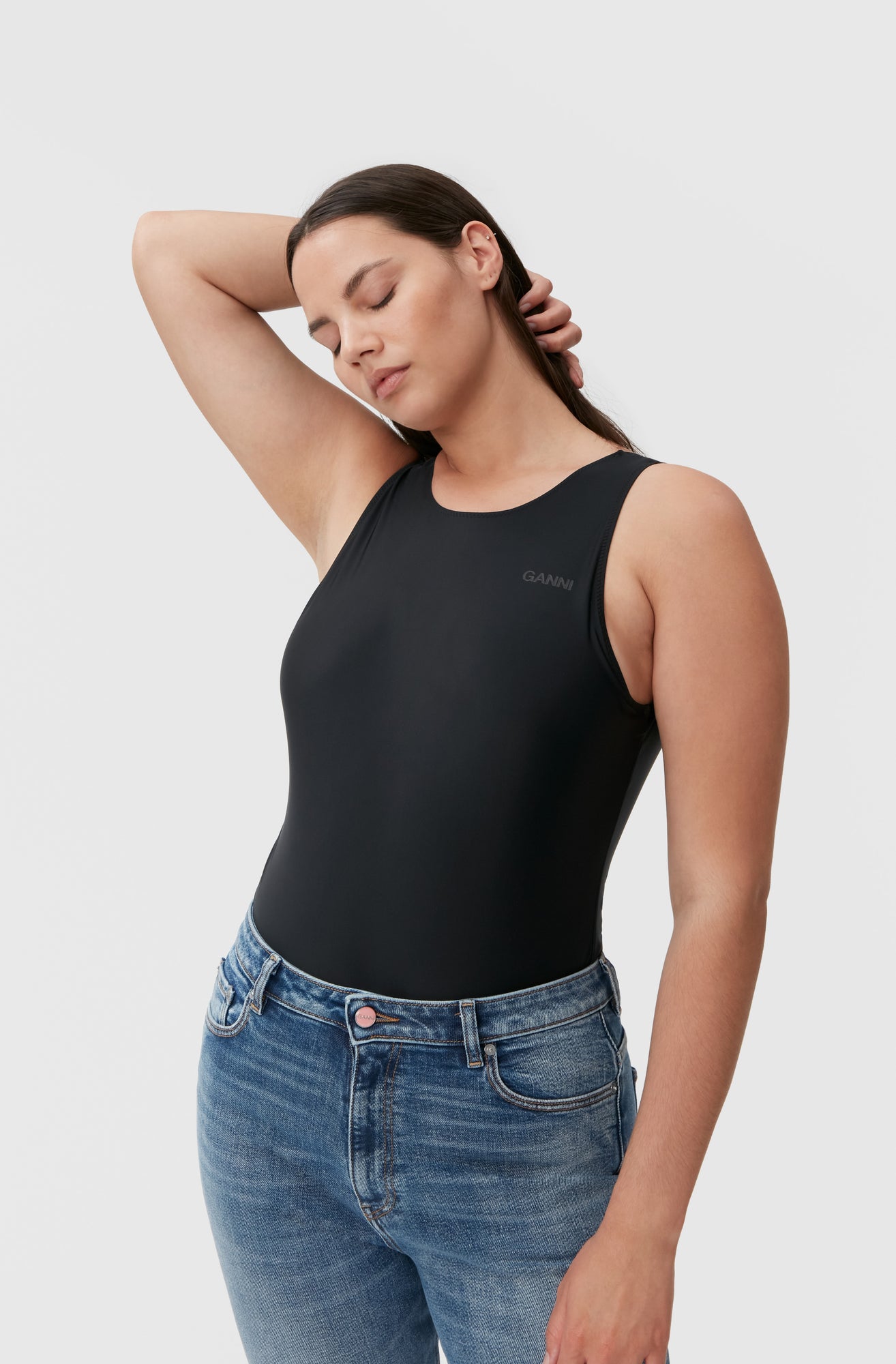 Cropped Slim-Leg Jeans | Mid Blue Vintage