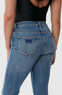 Cropped Slim-Leg Jeans | Mid Blue Vintage