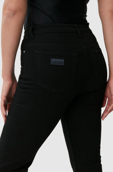 Stretch Cropped Jeans | Black/Black