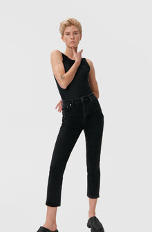 Cropped Jeans | Washed Black/Black