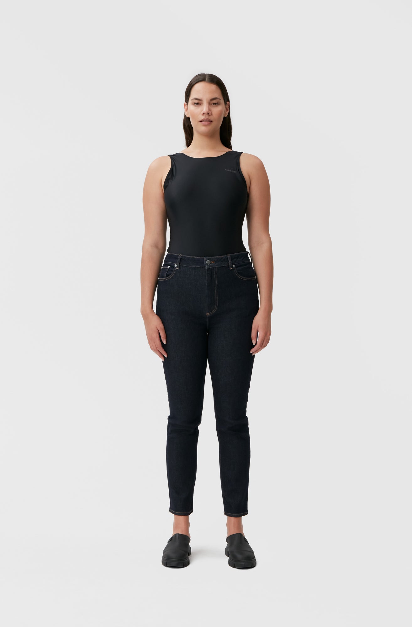 Stretch Cropped Jeans | Indigo
