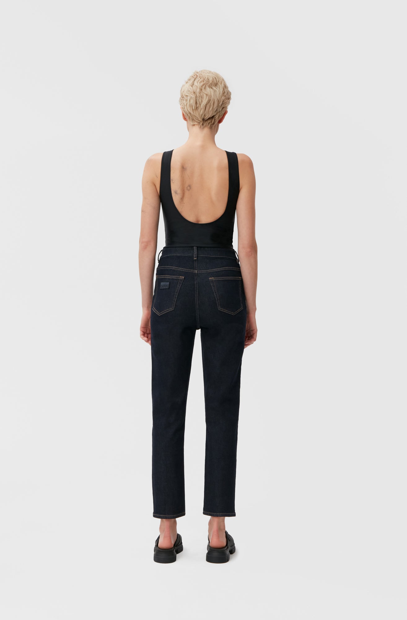 Stretch Cropped Jeans | Indigo