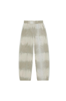 Curved Shell Trousers | Ikat Agate Grey