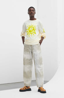 Curved Shell Trousers | Ikat Agate Grey