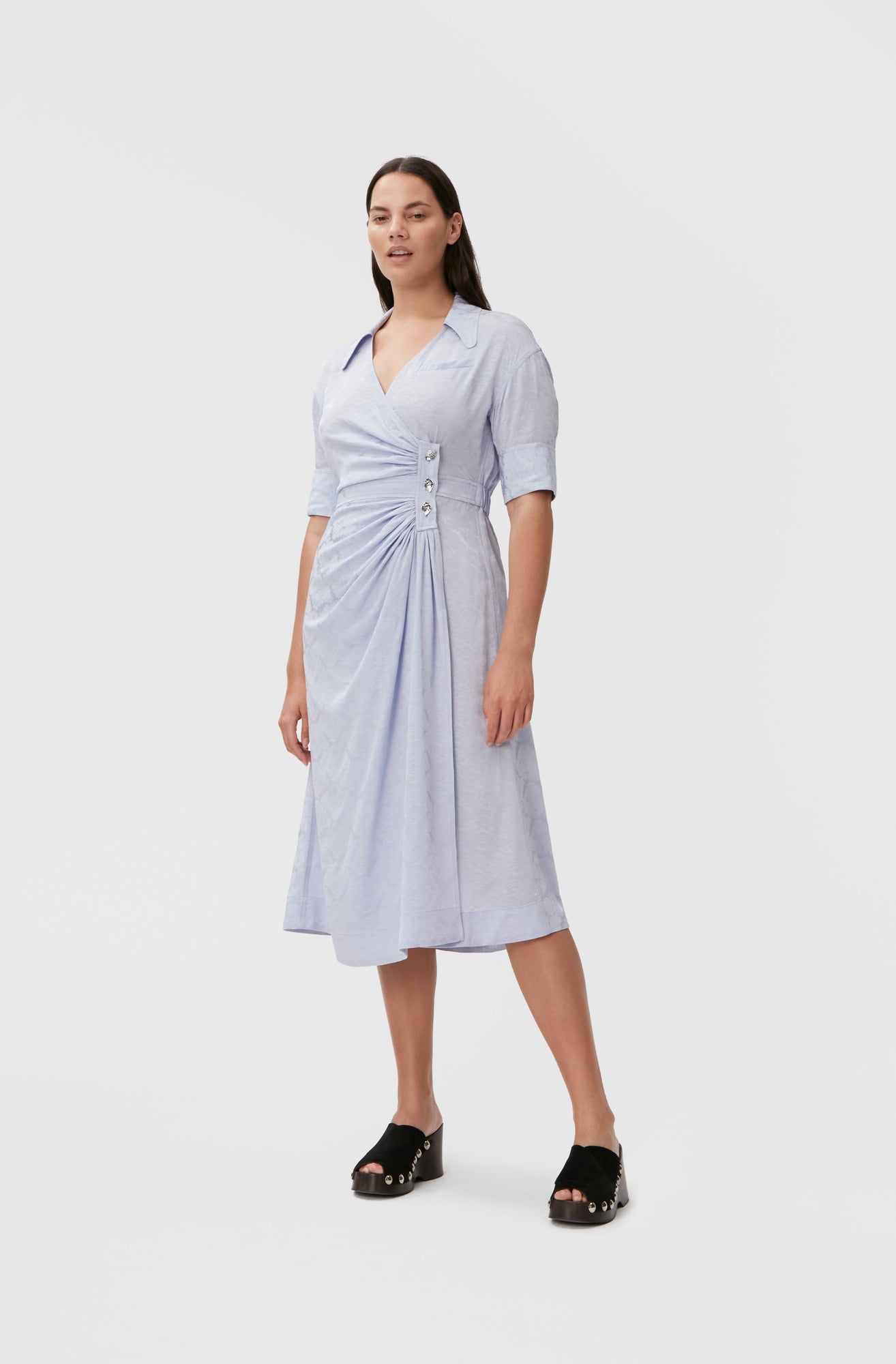 Midi Wrap Dress | Cosmic Sky