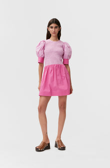 Shirred Mini Dress | Phlox Pink