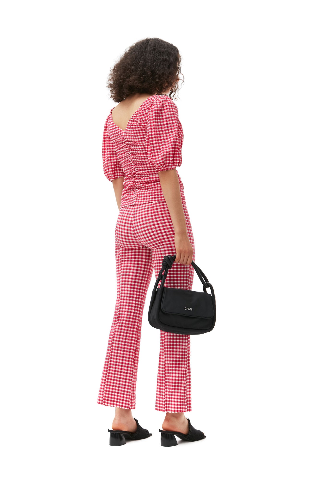 Stretch Seersucker Cropped Pants | Love Potion