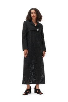 Cotton Suiting Cropped Blazer | Black