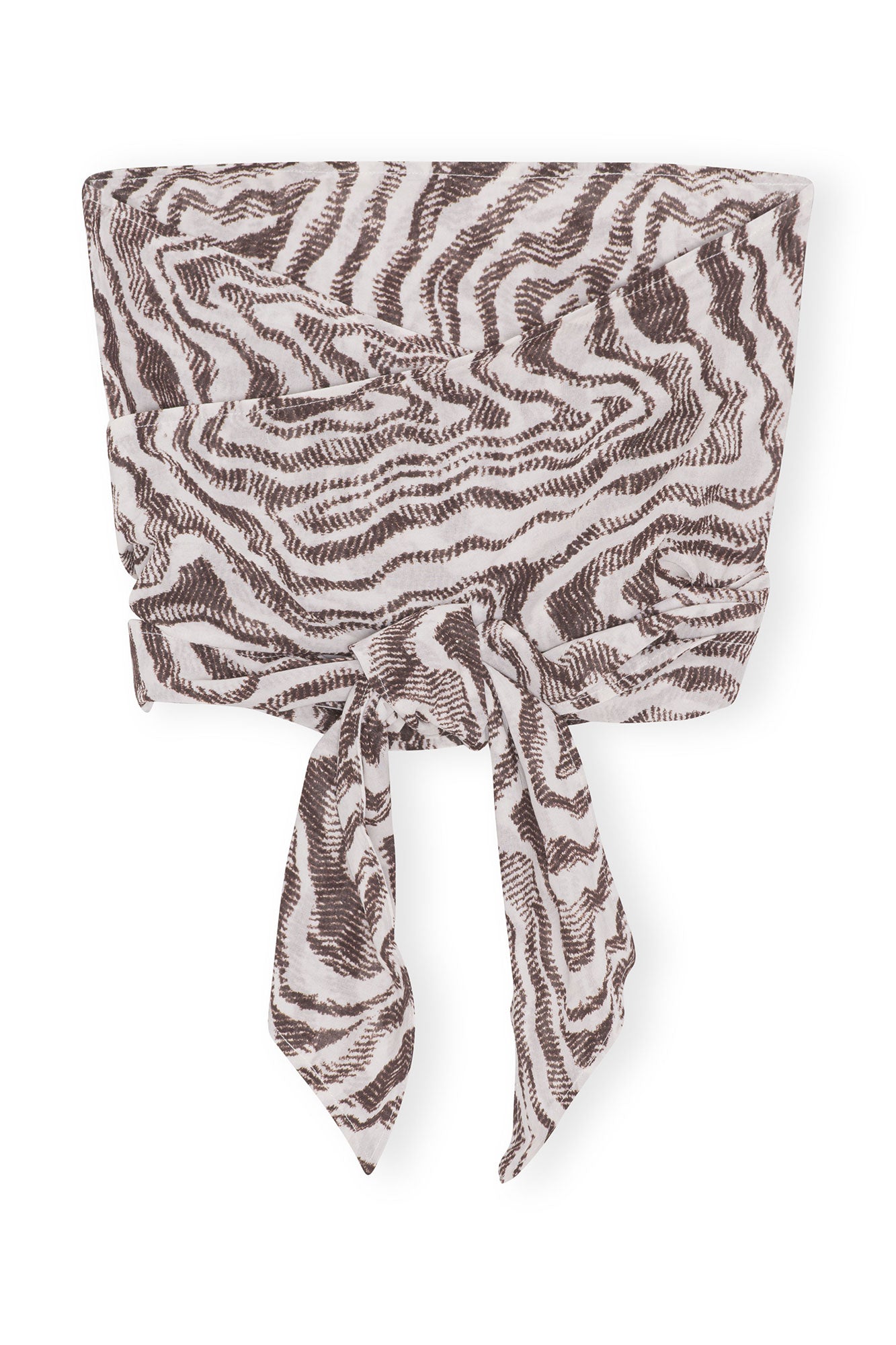 Printed Wrap Top | Egret