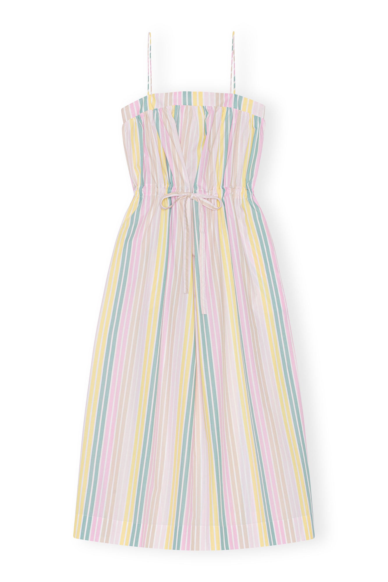 Stripe Cotton Maxi Strap Dress | Multicolor
