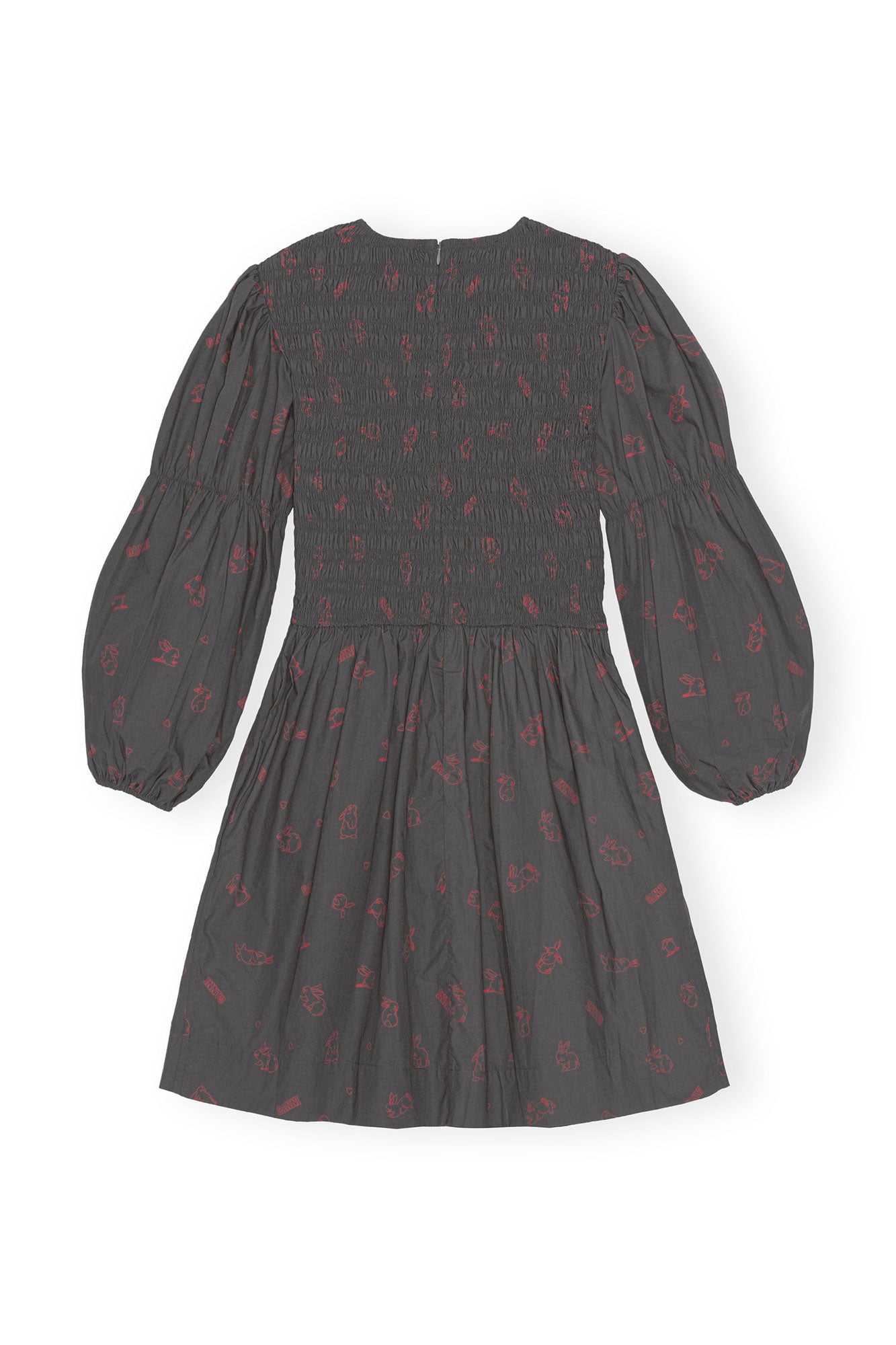 Bunny Print Dress | Volcanic Ash