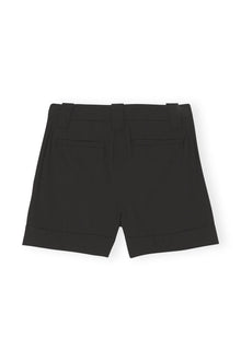 Drapey Melange Shorts | Black