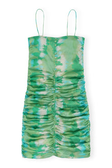 Silk Stretch Satin Mini Dress | Lily Green