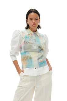 Washed Cotton Canvas Elasticated Curve Pants | Egret