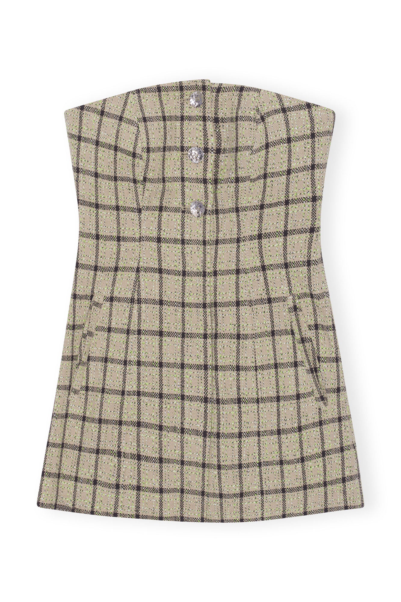 Check Suiting Strapless Top | Tender Shoots