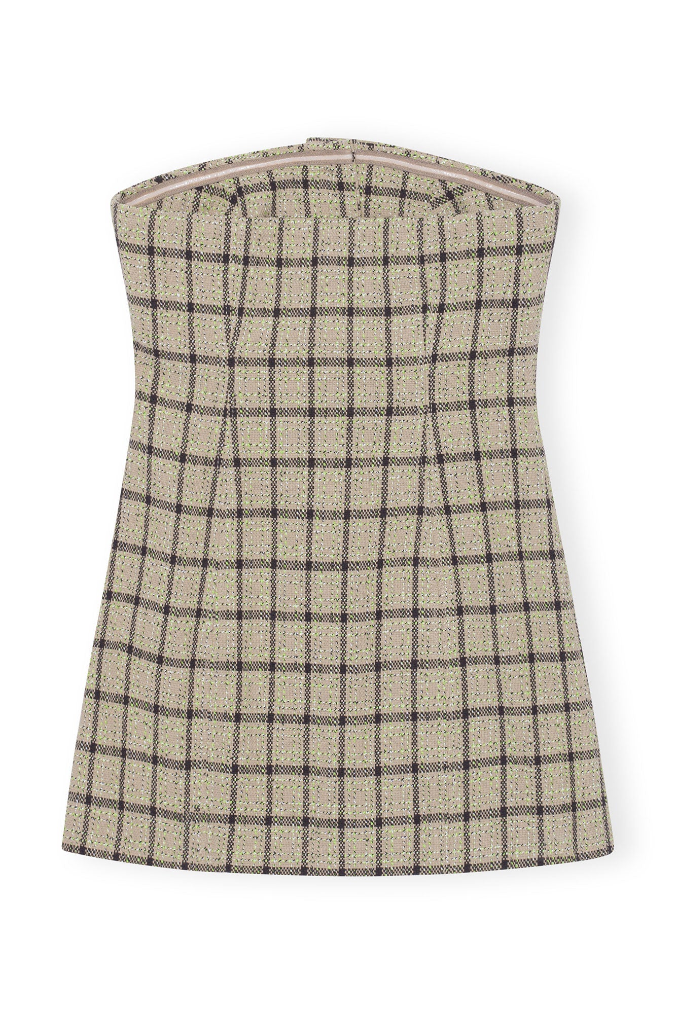 Check Suiting Strapless Top | Tender Shoots