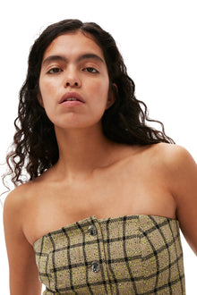 Check Suiting Strapless Top | Tender Shoots