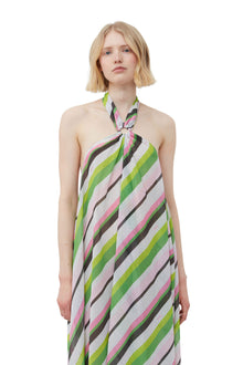 Light Chiffon Halterneck Dress | Multicolor