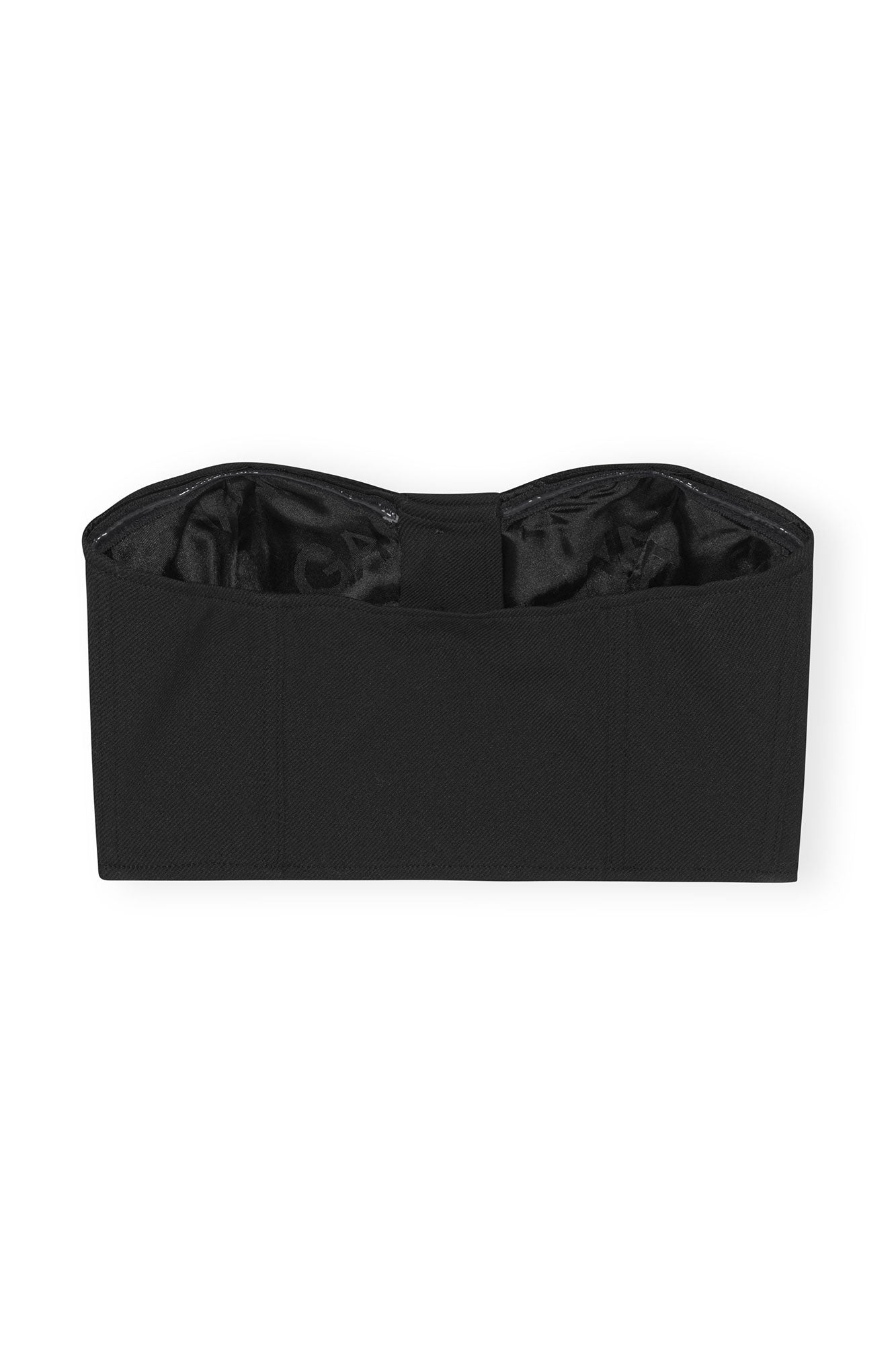 Stretch Suiting Corsage Top | Black