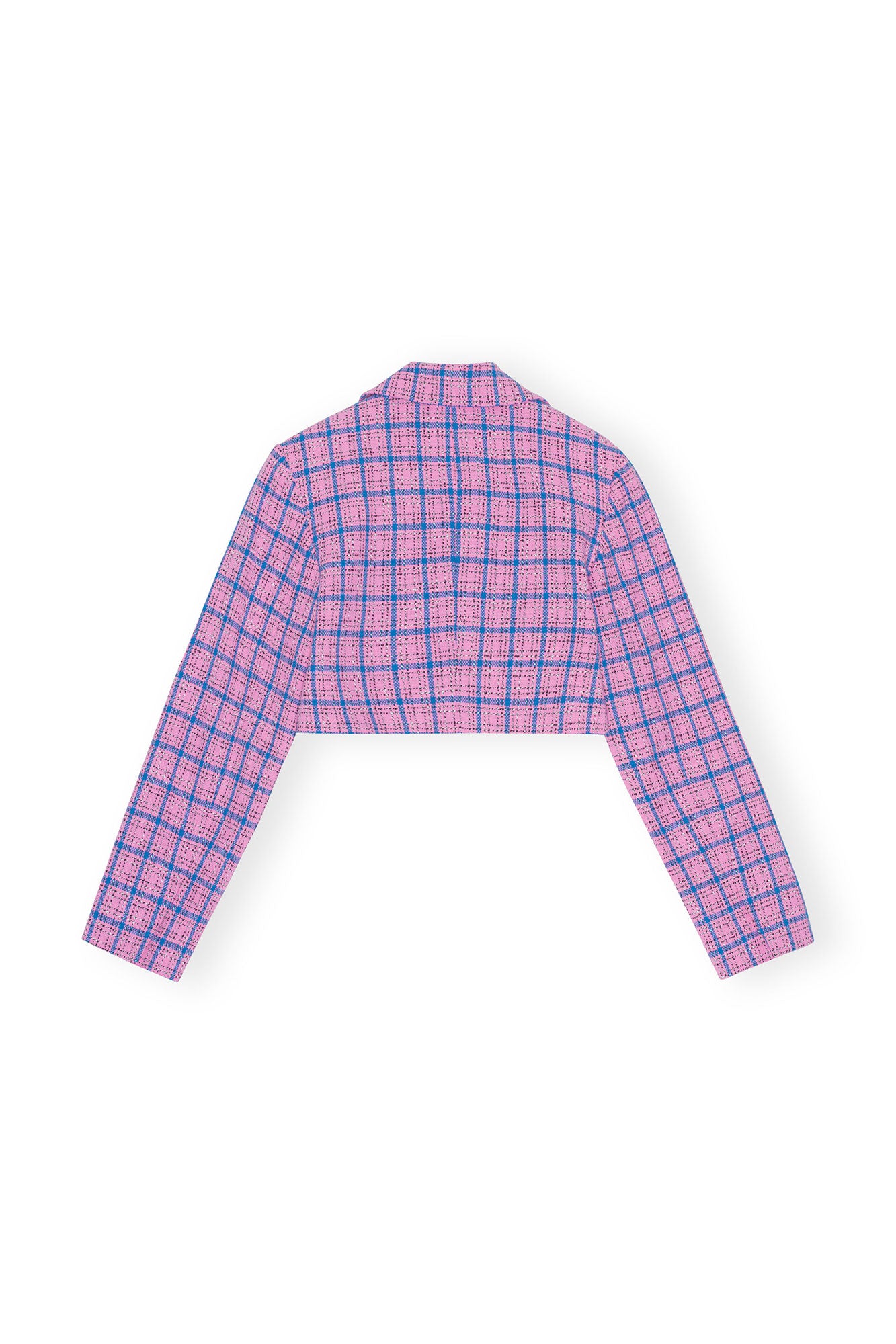 Check Suiting Cropped Blazer | Wild Orchid