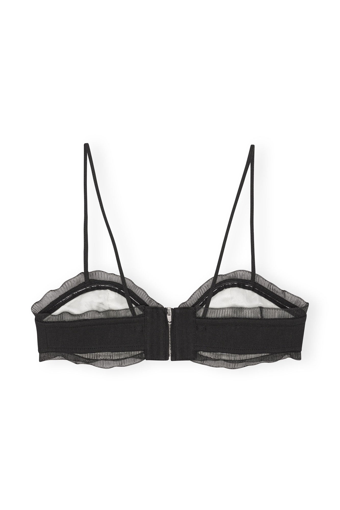 Cotton Suiting Strap Top | Black